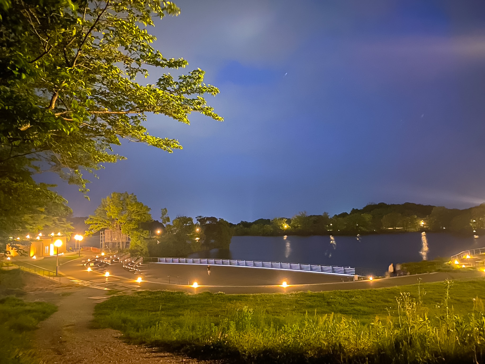 夜の大池公園広場